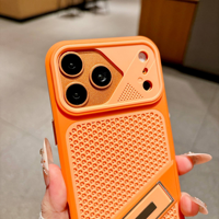 Casing Ponsel Sarang Lebah Berkualitas Tinggi Baru dengan Penyangga, Anti Benturan, Pelindung Kamera untuk iPhone 16 17 Pro Max