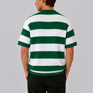 <span class=keywords><strong>Polo</strong></span> en tricot personnalisé OEM ODM pour <span class=keywords><strong>homme</strong></span> – Maillot de football d'été à manches courtes en maille crochetée - Product Image 6