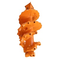 M'One Drilling Tarière plate à spirale simple pour forage de sol, pour appareil de forage rotatif, haute efficacité pour pieux de fondation, 1 an