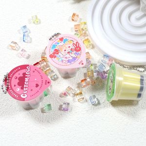 Porte-clés souple parfumé à la vanille, style pudding japonais en pot + porte-clés solaire rétro Heisei, avec breloque souple amovible parfumée au pudding - Product Image 2