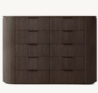 Table de toilette Byron durable et moderne en chêne massif européen, couleur personnalisée, 10 tiroirs, pour chambre à coucher