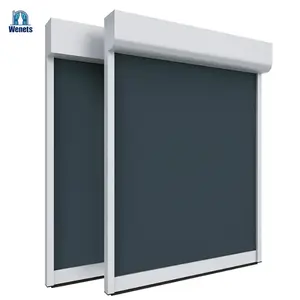 Windproof/Waterproof Sunshades Channel Guided Custom Zipper Outdoor Roller Blinds For Terrace Patio