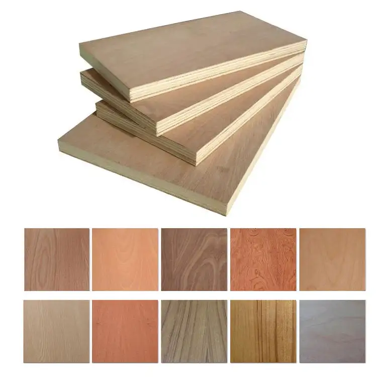 Solid Rubberwood Furniture Low Price 9mm Poplar Core Plywood Rubber Wood Veneer Plywood