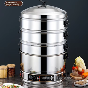 Vaporiera Elettrica Commerciale Grande Capacità in Acciaio Inox 201 Dimensioni Regolabili Pentola Elettrica da Cucina Riduzione del Rumore Facile da Pulire - Product Image 1