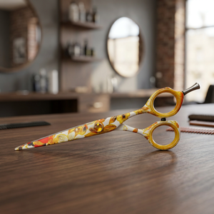 Juego de Tijeras de Peluquería de Acero Inoxidable de Marca ASAP con Mango Largo para Diestros, Tijeras de Corte de Precisión, Tijeras de Entresacar, Lujosas y Modernas - Product Image 6