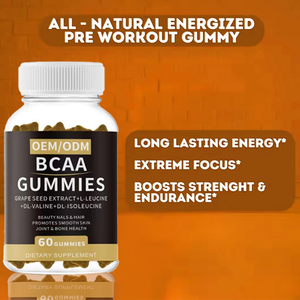 Suplemen Nutrisi Energi Peningkat Fokus Ekstrem Ekstrak Biji Anggur Permen Jeli BCAA Pasokan Eksklusif Channel - Product Image 6
