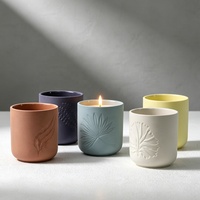 Bocaux à bougies cylindriques en céramique personnalisables, directement de l'usine YBH, OEM/ODM, motifs et logos personnalisés pour Noël, récipients à bougies