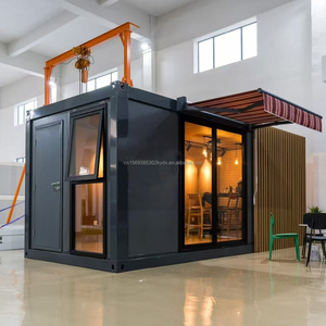 Maisons conteneurs en acier personnalisables de 20 pieds, logements modulaires préfabriqués à installation rapide, mini-maisons modernes pour bureaux, bâtiments et centres commerciaux - Product Image 1