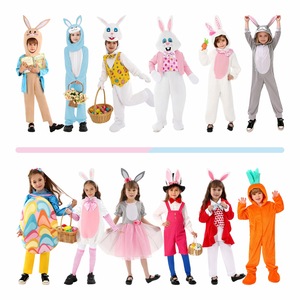 Costumes de Lapin de Pâques et de Carotte pour Enfants de 5 à 7 Ans – Tenues de Performance et de Cosplay Printemps 2025 - Product Image 1