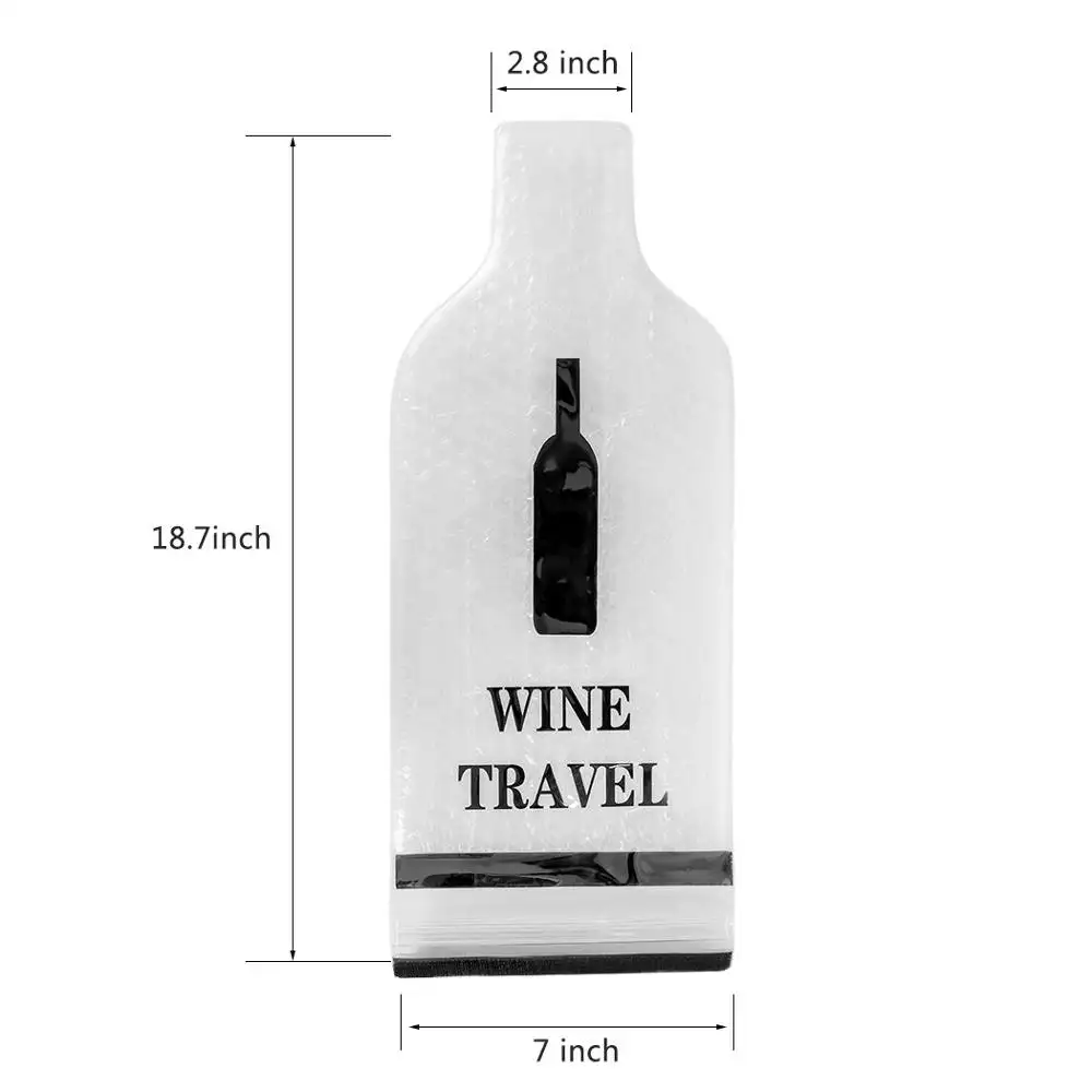 Tas Plastik Pelindung Udara Tiup Murah, Tas Lengan Wine Travel Anti Bocor, Tas Botol Anggur Pelindung Udara Plastik Murah