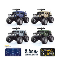 Camion RC miniature en alliage 2,4 G à l'échelle 1:64, tout-terrain, écologique, 4 canaux, avec éclairage LED, télécommandé, pour enfants