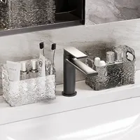 Léger Deluxe Glacier Motif Miroir Armoire Organisateur En Plastique Vanité Cosmétique Cas pour L'utilisation de Bijoux