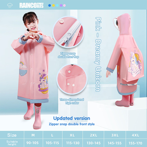 Imperméables pour Enfants Bébé Maternelle Capes de Pluie Dessin Animé <span class=keywords><strong>avec</strong></span> Position pour Sac à Dos pour Écoliers Garçons Filles - Product Image 6