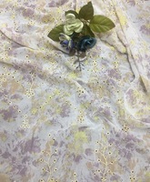 Sifon baru dicetak renda bordir Tulle kain cangkang gaya polos meninju Scindapsus desain untuk pernikahan dan anak perempuan