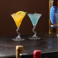 Design moderne 6 gobelets à cocktail en Tritan en plastique transparent de 140ml jetables en PS pour les fêtes verres à vin transfrontaliers