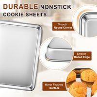 Plaques de cuisson en acier inoxydable SS430 SS304 pour four, compatibles lave-vaisselle, 10,5/12,4/16 pouces, pour rôtir, cuire et faire des biscuits