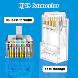 หัวต่อสายแลน CAT5e CAT6 RJ45 แบบโมดูลาร์ 8P8C ชุบทอง ป้องกันสัญญาณรบกวน/ไม่ป้องกันสัญญาณรบกวน  ผลิตโดยโรงงาน OEM ODM - Product Image 6