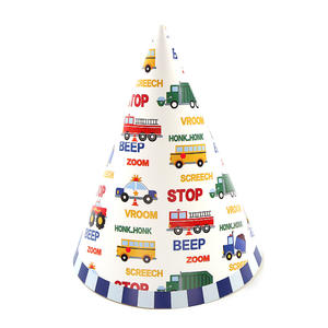 Flamingo licorne <span class=keywords><strong>camion</strong></span> imprimé coloré point arc-en-ciel <span class=keywords><strong>cirque</strong></span> mode papier chapeau pour enfant/adulte anniversaire déjeuner/dîner fournitures de fête - Product Image 3