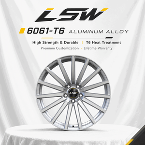 ล้อแม็กซ์อลูมิเนียม LS8009 LSW สีไฮเปอร์ซิลเวอร์ แบบหลายก้าน ขนาด 5.5x114.3 มม. ET35 ผลิตแบบชิ้นเดียว สำหรับรถยนต์นั่งส่วนบุคคล ใช้สำหรับดัดแปลงและอัปเกรด - Product Image 4