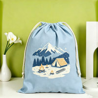 Pochette à cordon pliable personnalisée avec poignée, grande capacité, sac réutilisable pour l'organisation intérieure, emballage cadeau d'anniversaire