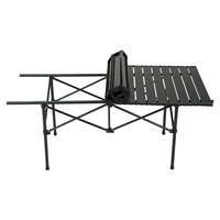 Table de camping pliante moderne en fer portable, légère et pliable avec sac de transport pour le camping, les pique-niques, la randonnée et la plage