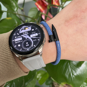 Bracelet en cuir véritable Odian Hot Luxury StingHD stingray pour homme, bracelet en acier inoxydable, bracelet en cuir fait main pour homme - Product Image 2