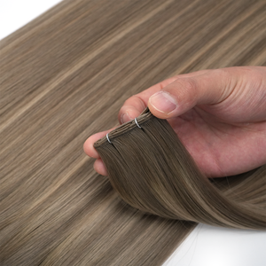 Extensions de <span class=keywords><strong>cheveux</strong></span> invisibles à micro-boucles avec trou, couleur blanc glace européen, tissage Genius XO Butterfly sans couture, qualité usine - Product Image 6