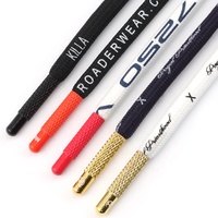 Lacet de logo d'impression de chaîne de tirage à capuche d'usine avec Aglet personnalisé en métal