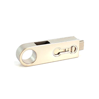 Clé USB rotative 2-en-1 OTG Type C USB-A en métal, USB 2.0, 16 Go, 32 Go, 64 Go, avec logo personnalisé, vente en gros en vrac, en stock