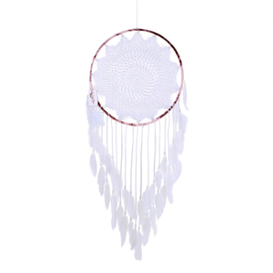 Acchiappasogni 40x120cm con Piume Bianche Decorazione da Parete - Product Image 1