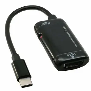 手机显示电视用USB 3.1type-c转换适配器Vga电缆至高清电源适配器微型5针