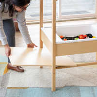 Table d'activités en bois Montessori pour jardin d'enfants et garderie Mobilier d'espace de découverte sensorielle pour chambre à coucher et salle de bain