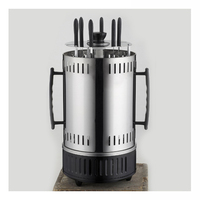 Grill électrique vertical rotatif automatique, barbecue à chauffage uniforme de table à 360 degrés, four à broche rotatif sans fumée