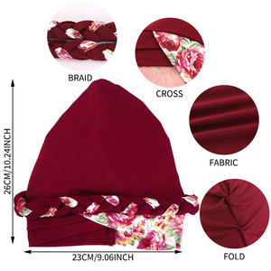6 Couleurs – Turbans et Foulards Ethniques Africains à Imprimé Floral, Pré-noués, Torsadés, <span class=keywords><strong>pour</strong></span> Femmes – Bonnets <span class=keywords><strong>Chimio</strong></span> et Bandanas - Product Image 6