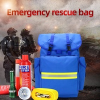 Sac de Secours Kit de Sécurité Incendie Sac à Dos de Survie Secours en Cas de Catastrophe Sac Médical avec Sangle Réfléchissante pour Pompier, Maison