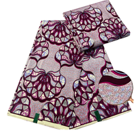 Tissu en coton bio africain teint à la cire, style Dobby, motif Batik, pour robes et couvertures pour filles, poids moyen