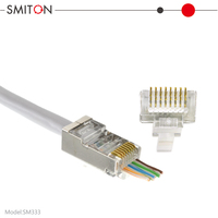 Passe à travers le connecteur Rg45 CAT5 FTP