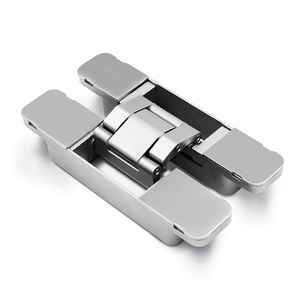 Bisagras ocultas 3D de alta resistencia, par de bisagras ajustables de cierre suave, diseño tradicional de aleación de zinc, 4 mm de grosor, apertura de 180 grados - Product Image 4