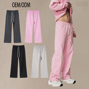 Service OEM personnalisé, pantalon de sport décontracté uni, coupe droite, élastique, polyester/coton, pantalon de sport pour homme, pantalon athleisure - Product Image 2