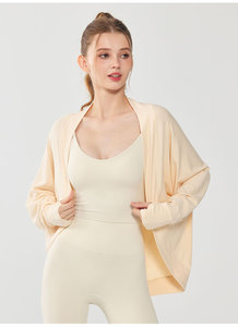 2024 Baggy Bat-sleeved Cardigan Jacket Sports <strong>Coat</strong> Casual <strong>Women's</strong> <strong>Waist</strong> <strong>Coat</strong> Indoor Loose Crop Cardigan <strong>Woman</strong> Loose Jacket - Product Image 6