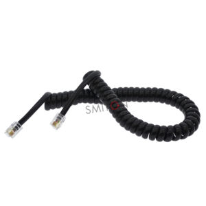 Câble de casque enroulé noir <span class=keywords><strong>rj11</strong></span> - Product Image 2