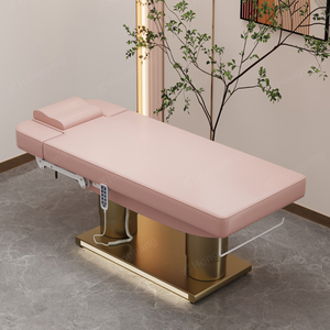 Camilla de Masaje Facial Eléctrica de Lujo en Cuero Rosa, Base de Acero Inoxidable de Doble Cilindro, Camilla de Belleza con Calefacción para Salón de <span class=keywords><strong>Masajes</strong></span> - Product Image 5