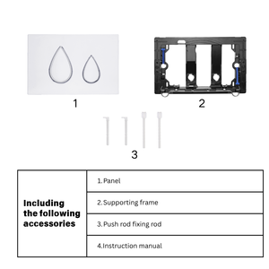 Plaque de chasse d'eau double compatible avec la série <span class=keywords><strong>Sigma</strong></span>, avec anneau de finition chromé, bouton en forme de goutte d'eau, pour réservoir encastré - Product Image 3