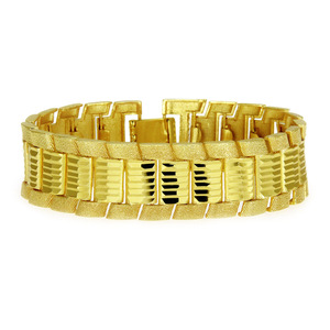 <b>Bracelet</b>, domineering men's rock personality locomotive chain, textured gold rough <b>bracelet</b>. - Product Image 1