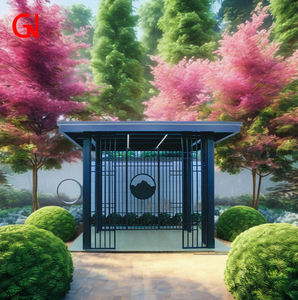 Pavillon rétro design coupe-vent en alliage d'aluminium pergola simple extérieure cour hexagonale personnalisée pavillon ornemental - Product Image 2