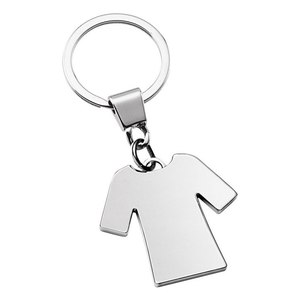 Llavero de metal con diseño de camiseta y placa brillante para regalo de moda - Product Image 2