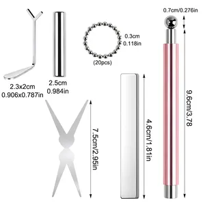 Juego de 6 Herramientas Magnéticas para Uñas Ojo de Gato, Imanes para Uñas Francesas con Forma de Corazón, Herramientas Magnéticas para Esmalte de Uñas Ojo de Gato, Herramientas de Manicura - Product Image 4