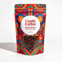 Sachet Doypack Personnalisé Mat pour Café Filtré avec Fermeture Éclair et Fenêtre, Qualité Alimentaire, Refermable, Vente en Gros Usine