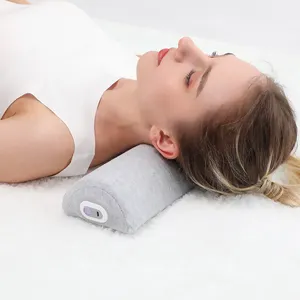 Bantal tempat tidur pijat getar beraktivasi tekanan, perangkat perawatan rumah dengan pijat kenyamanan panas
