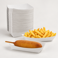 Barquette alimentaire en papier kraft biodégradable avec logo personnalisé pour frites, poulet, hot-dogs et emballages de plats à emporter